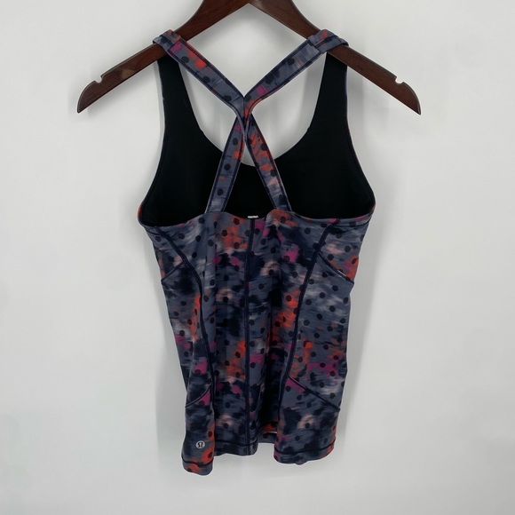 Lululemon Kanto Catch Me Tank Top Windy Blooms Regal Plum Multi / Black Size 6 - Picture 6 of 10